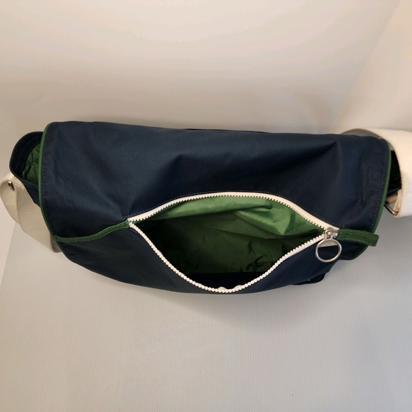 Vintage Lacoste Izod Retro Messenger Laptop Shoulder Bag Satchel Nylon - Picture 13 of 16